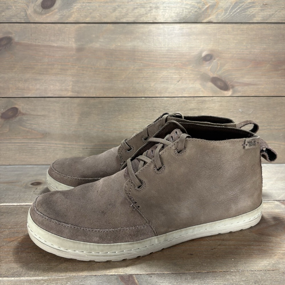 teva canyon life mens size 9.5 shoes brown leather chukka boots